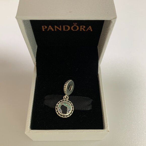 Michigan Genuine PANDORA Up North WJ Silver Dangle Charm - Picture 3 of 4